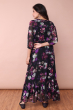 MULTICOLORED CHIFFON PRINTED LONG DRESS