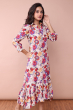 MULTICOLORED MASLIN PRINTED LONG DRESS