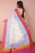 Cream Printed Kerala Cotton Saree