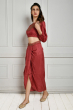 RUST EMBROIDERED SILK DHOTI SET