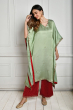 GREEN DOLA SILK EXCLUSIVE KAFTAN SET