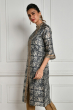 GREY TUSSAR PRINTED EXCLUSIVE LONG KAMEEZ