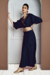 NAVY BLUE DOLA SILK EXCLUSIVE SKIRT SET