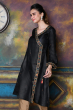 BLACK TUSSAR EXCLUSIVE EMBROIDERED LONG KAMEEZ