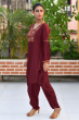 MAROON DOLA SILK EXCLUSIVE DHOTI SET