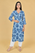 SKY BLUE DIGITAL PRINTED EXCLUSIVE LONG KAMEEZ