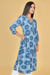 SKY BLUE DIGITAL PRINTED EXCLUSIVE LONG KAMEEZ