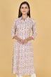 WHITE RAYON PRINTED LONG KAMEEZ