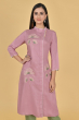 MAUVE RAYON EMBROIDERED LONG KAMEEZ