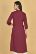 MAROON RAYON EMBROIDERED LONG KAMEEZ