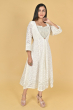 WHITE CHIKON LONG DRESS