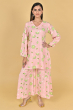 PINK COTTON PRINTED PALAZZO SET