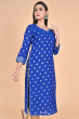 Blue Chanderi Exclusive Long Kameez