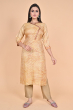 BEIGE PRINTED TUSSAR EXCLUSIVE LONG KAMEEZ