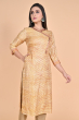 BEIGE PRINTED TUSSAR EXCLUSIVE LONG KAMEEZ