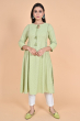 Green Chikankari Long Kameez