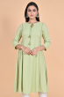 Green Chikankari Long Kameez