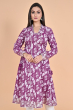 PURPLE COTTON PRINTED LONG KAMEEZ