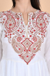 WHITE EMBROIDERED MASLIN LONG KAMEEZ