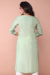 GREEN EMBROIDERED DOLA SILK LONG KAMEEZ