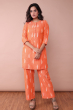 ORANGE IKKAT CO ORD SET