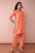 ORANGE IKKAT CO ORD SET