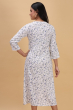 WHITE PRINTED RAYON LONG KAMEEZ