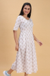 WHITE RAYON PRINTED LONG KAMEEZ