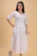 WHITE RAYON PRINTED LONG KAMEEZ