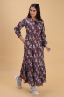 MULTICOLORED RAYON PRINTED LONG DRESS