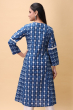 INDIGO COTTON PRINTED LONG KAMEEZ