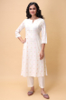 WHITE COTTON LONG KAMEEZ