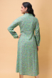 GREEN RAYON PRINTED LONG KAMEEZ