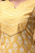 YELLOW COTTON PRINTED LONG KAMEEZ