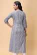 BLUE COTTON PRINTED LONG KAMEEZ