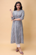 BLUE COTTON PRINTED LONG KAMEEZ