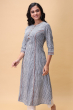 BLUE COTTON PRINTED LONG KAMEEZ