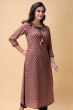 MAROON COTTON PRINTED LONG KAMEEZ