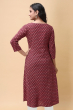 MAROON COTTON PRINTED LONG KAMEEZ