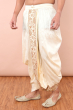 cream Ready To Wear Dupion Dhoti