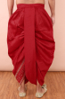 Red Ready To Wear Dupion Dhoti