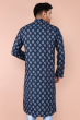 Blue Digital Printed Long Kurta