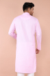 Pink Linen Long Kurta