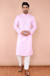 Pink Linen Long Kurta