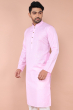 Pink Linen Long Kurta