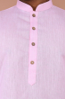 Pink Linen Long Kurta