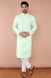 Light Green Linen Long Kurta