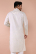 Cream Linen Long Kurta