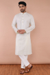 Cream Linen Long Kurta