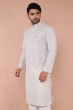 Cream Linen Long Kurta